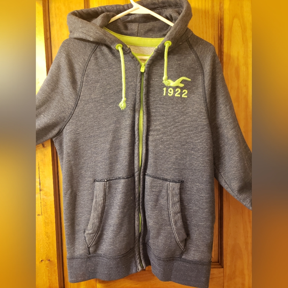 Hollister hoodie-gray/green